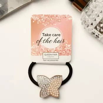 Резинка для волос «Калерия», бабочка, 4.5 см