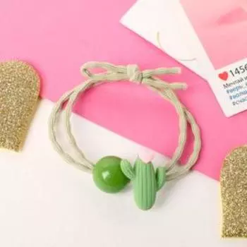 Резинка для волос "Камилла" кактус бусинка, микс