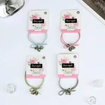 Резинка для волос "Камилла" прозрачные камни, микс