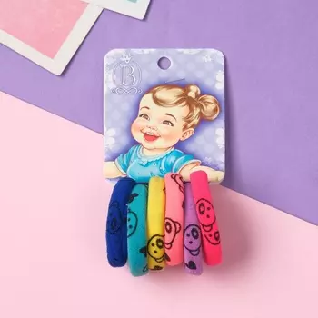 Резинки для волос «Крошка», набор 6 шт., радость, 4 см, мишки