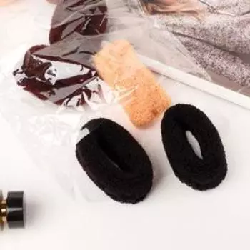 Резинка для волос "Махрушка" (набор 12 шт) классика, 6,5х3 см, микс