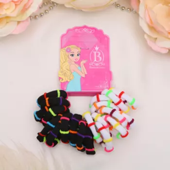 Резинки для волос «Махрушка», набор 20 шт., цветной обруч