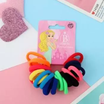 Резинки для волос «Махрушка», набор 20 шт., радужные