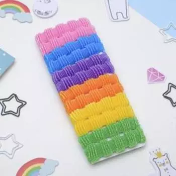 Резинка для волос "Махрушка" (набор 24 шт) резьба, 6 см, микс