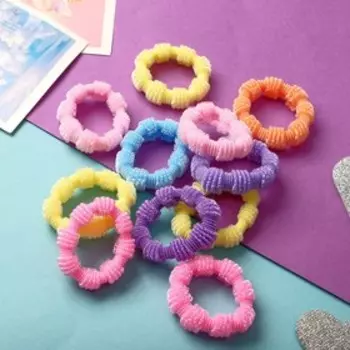 Резинка для волос "Махрушка" (набор 36 шт) гофре яркость, 5 см, микс