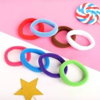 Резинка для волос "Махрушка" (набор 48 шт) 7 см, микс