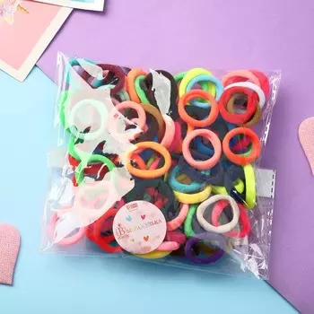 Резинки для волос «Махрушка спорт», набор 100 шт., 2.5 см