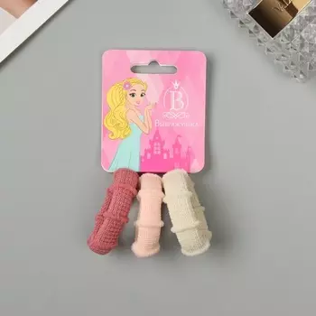 Резинки для волос «Махрушка спорт», набор 3 шт., классика кольца нежность, 3.5 см