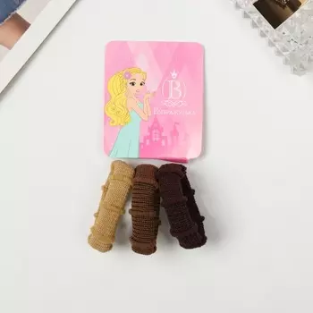 Резинки для волос «Махрушка спорт», набор 3 шт., классика кольца, 3.5 см