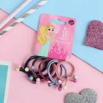 Резинки для волос «Милка», набор 5 шт., шарики