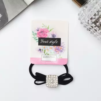 Резинка для волос "Миральда" куб, 5 см, чёрный