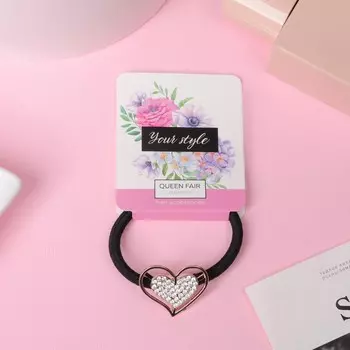 Резинка для волос «Миранда», сердце, 5 см