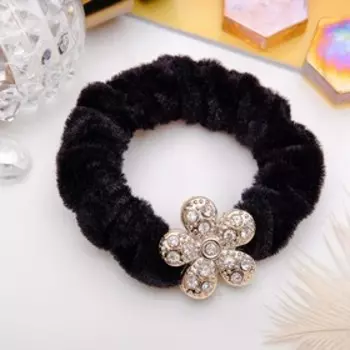 Резинка для волос «Нежность», цветочек, чёрный