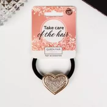 Резинка для волос "Офелия" сердце, 3х3 см