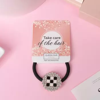 Резинка для волос «Олвен», шахматы, 5 см