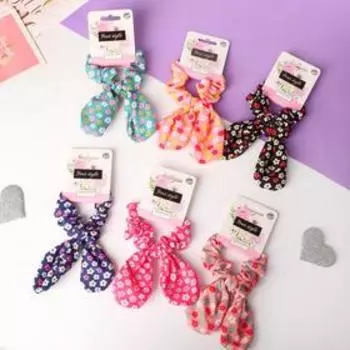 Резинка для волос "Орбита с ушками" микс