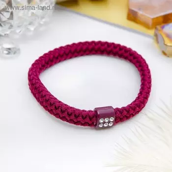 Резинка для волос "Палермо" квадрат, 6 см, малиновый