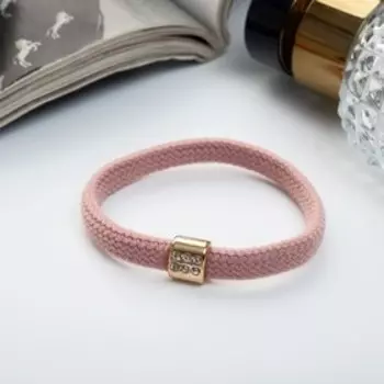 Резинка для волос «Палермо», квадрат, 6 см, розовая