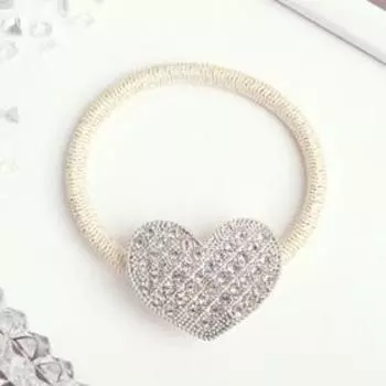 Резинка для волос "Перелив" сердце, 3 см