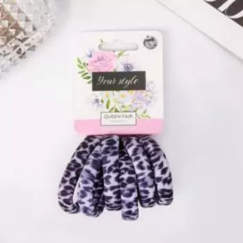 Резинка для волос "Пятнистый орнамент" (набор 6 шт) леопард