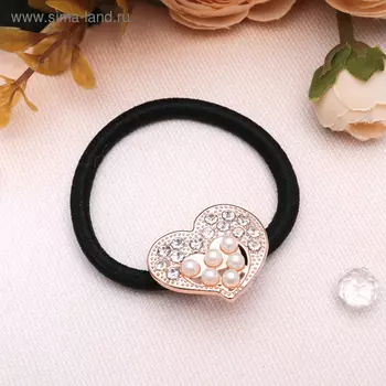 Резинка для волос "Престиж жемчужный" сердце