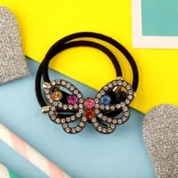 Резинка для волос "Радуга" бантик, микс