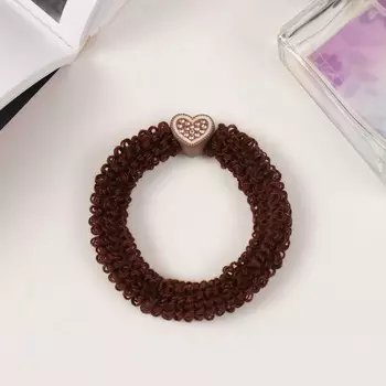 Резинка для волос «Роуз», сердце, 6 см, МИКС