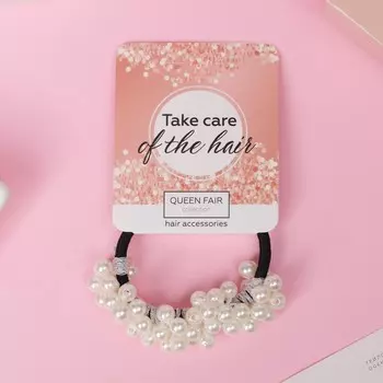 Резинка для волос "Русалка" 4,5 см, белый