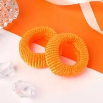 Резинка для волос "Русская красавица" (набор 2 шт) 5,5 см, оранжевый