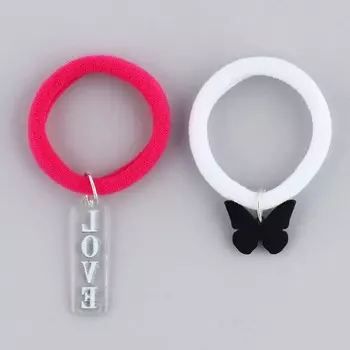 Резинка для волос с акриловым доп.элементом «Микс», 4 см