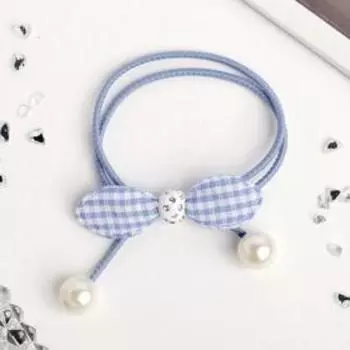 Резинка для волос "Саманта" бантик клеточка, микс