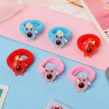 Резинка для волос "Шелли" (набор 6 шт) авокадики