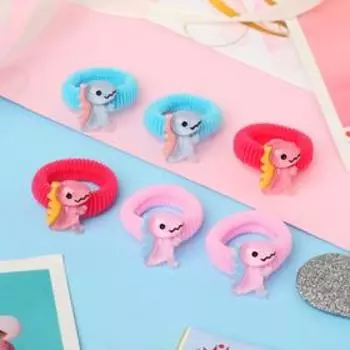 Резинка для волос "Шелли" (набор 6 шт) динозаврики