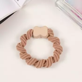 Резинка для волос «Ширли», 6 см, бежевая