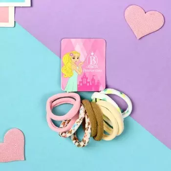 Резинки для волос «Синди», набор 10 шт., бабочки блеск, 4 см