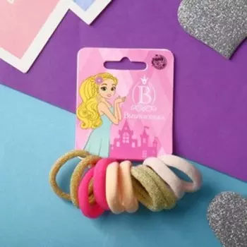 Резинка для волос "Синди" (набор 10 шт) блеск искра, 2,5 см