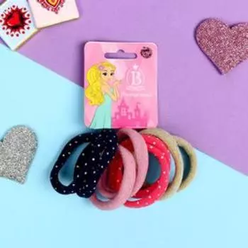 Резинки для волос «Синди», набор 8 шт., блеск горошек