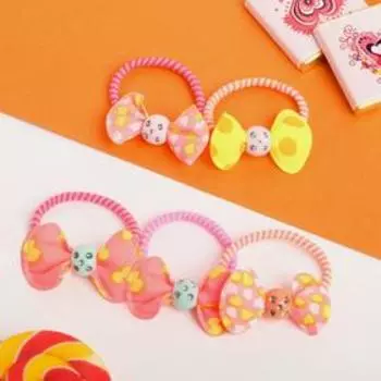 Резинка для волос "Сочное время" (набор 5 шт) конфетка, 4,5 см