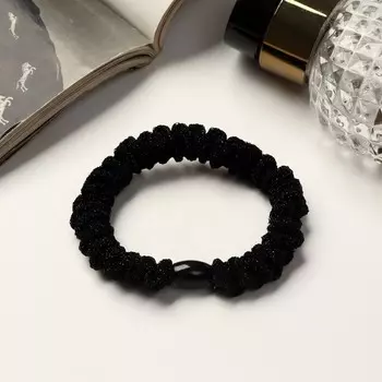 Резинка для волос «Соломея», 5 см, чёрная