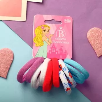 Резинка для волос "Спорт" (набор 10 шт) классика ромашки, 3 см, микс