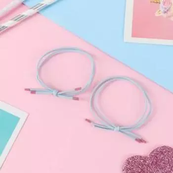 Резинка для волос "Спорт" (набор 2 шт) хвостики полоски, 3 см, микс