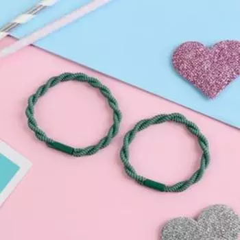 Резинка для волос "Спорт" (набор 2 шт) жгутик, микс