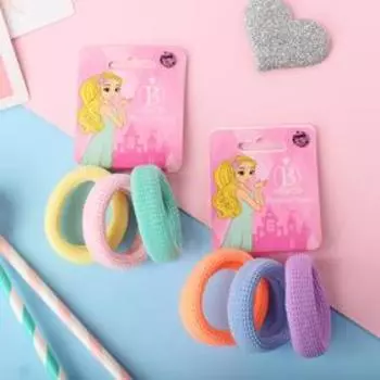 Резинка для волос "Спорт" (набор 3 шт) вязание, 4 см, яркие, микс