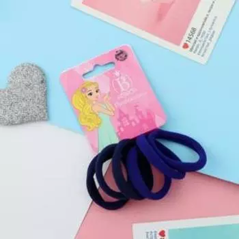 Резинки для волос «Спорт», набор 6 шт., 4 см, синие