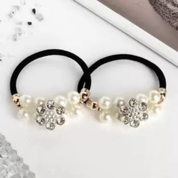 Резинка для волос "Тайна морей" (набор 2 шт) ромашка