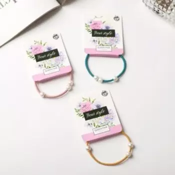 Резинка для волос "Тейлор" бусинки, микс