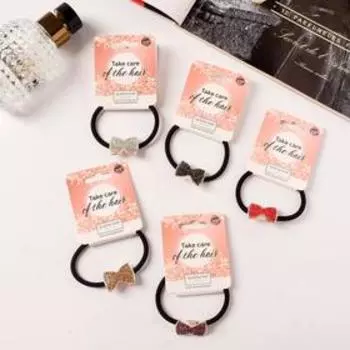 Резинка для волос "Венди" бантик, 5 см, микс