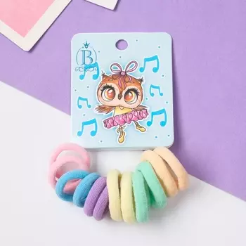 Резинки для волос «Венди», набор 12 шт., балерина, 2.5 см, нежность