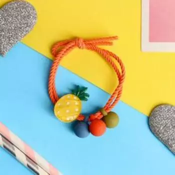 Резинка для волос "Венера" ананас шарики, микс