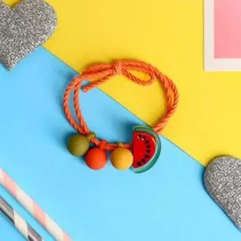 Резинка для волос "Венера" арбузик шарики, микс